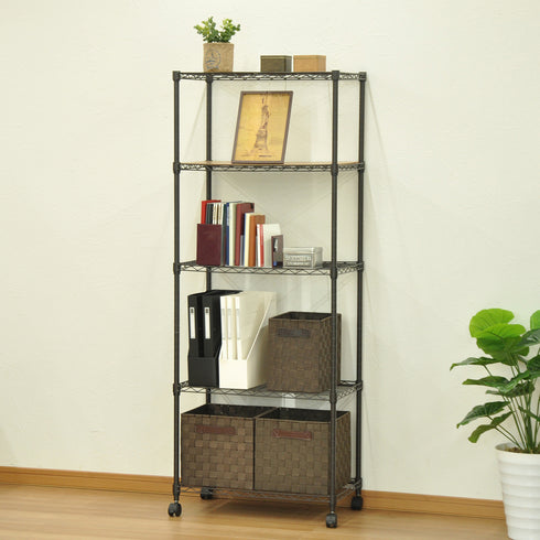 【見せる収納でお部屋を彩る】
落ち着いたブラウンカラーのラックは、お気に入りの雑貨や本を飾るディスプレイスペースとしても活躍し、あなただけの個性的な空間作りを楽しめます。