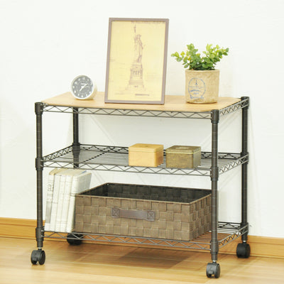 粉体塗装仕上げで水周りでも使用でき、リビングや子供部屋の収納、キッチンラック、テレビ台など、使い方はアイディア次第で無限大です。