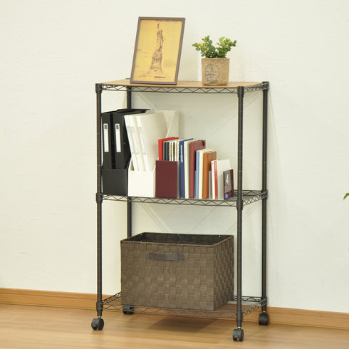 粉体塗装仕上げなので水周りでも使用でき、リビングやお部屋の収納、キッチンラック、ランドリー収納など、使い方はアイディア次第で無限大です。