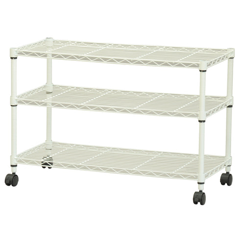 【組立ても驚くほど簡単です】
難しい工具は不要で、支柱にスリーブをはめて棚板を上から固定するだけなので、力に自信のない方でも驚くほど簡単に組み立てられます。