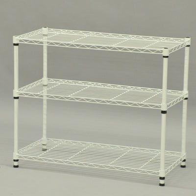 【足元を変えて、安定感アップ】
付属のアジャスターに付け替えれば、重たい家電や食器などを置いてもぐらつくことなく、安定してしっかり収納できるので、置き場所を選ばずお使いいただけます。