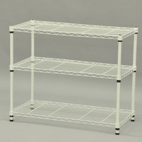 【足元を変えて、安定感アップ】
付属のアジャスターに付け替えれば、重たい家電や食器などを置いてもぐらつくことなく、安定してしっかり収納できるので、置き場所を選ばずお使いいただけます。