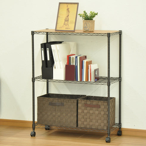 粉体塗装仕上げなので水周りでも使用でき、リビングやお部屋の収納、キッチンラック、ランドリー収納など、使い方はアイディア次第で無限大です。