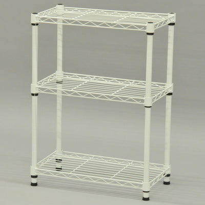 多目的で使える、収納力抜群な3段スチールラックです。