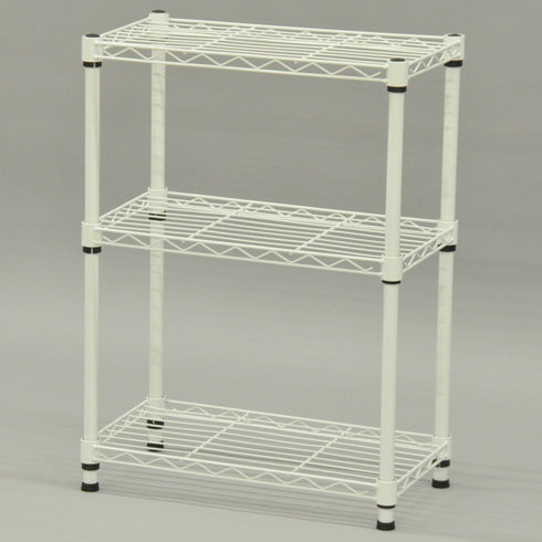 多目的で使える、収納力抜群な3段スチールラックです。
