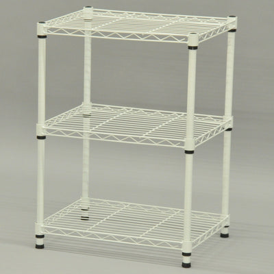 多目的で使える、収納力抜群な3段スチールラックです。