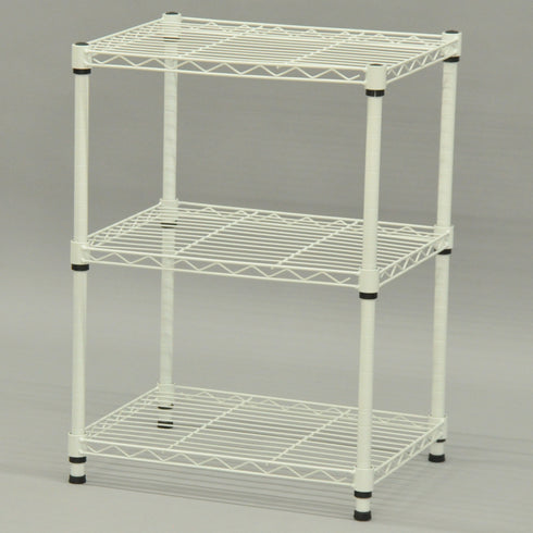 多目的で使える、収納力抜群な3段スチールラックです。