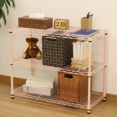 粉体塗装仕上げで水周りでも使用でき、リビングや子供部屋の収納、キッチンラック、クローゼット収納など、使い方はアイディア次第で無限大です。