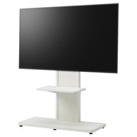 【自立する自由な配置】壁に穴を開けることなく、どこにでもスマートに設置できる自立式テレビスタンドです。