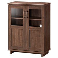 【洗練されたデザイン】アンティーク風の取っ手とダークブラウンの木目が、どんな空間にも上質な雰囲気を添えます。