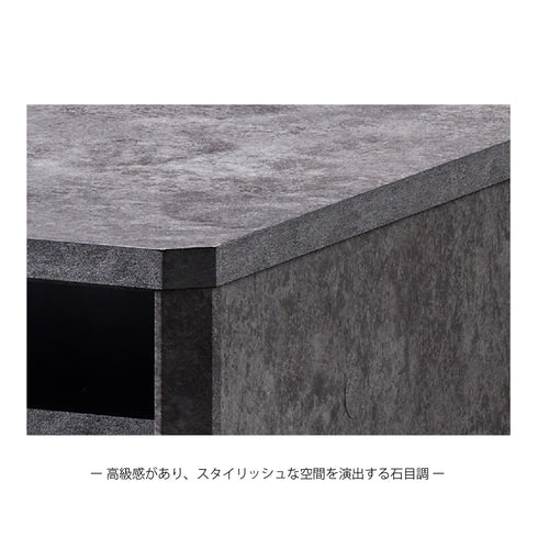 【まるで本物の石、リッチな質感】
天板から側板まで、細部にわたりリアルな石目調で仕上げることで、高級感あふれるスタイリッシュな空間を演出します。