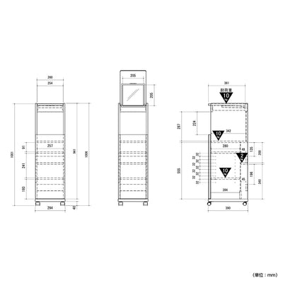 ドレッサー(W294×D390×H1006)