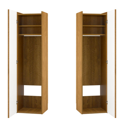 取っ手の付いていないシンプルな箱型デザインとなっており、扉は組立時に左右どちらにも取り付けることができ、使用場所に合わせて左開き/右開きを自由にお選びいただけます。