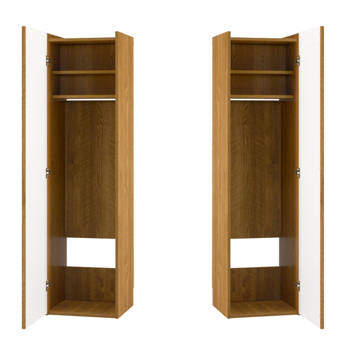 取っ手の付いていないシンプルな箱型デザインとなっており、扉は組立時に左右どちらにも取り付けることができ、使用場所に合わせて左開き/右開きを自由にお選びいただけます。