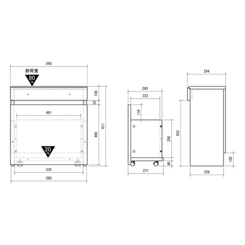 エルフォルム ベンチボックス(W590×D294×H611)