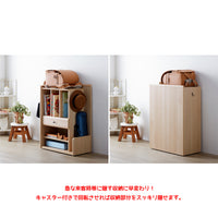 【魅せる収納、隠す収納】シーンに合わせて表情を変えられるので、急な来客時も慌てずに空間を整頓できます。