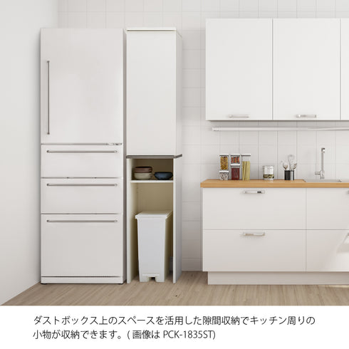 プラシア ゴミ箱上隙間収納庫(W350×D445×1800)