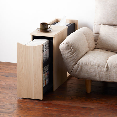 ルーデフト ソファーサイドラック(W700×D232×H516)