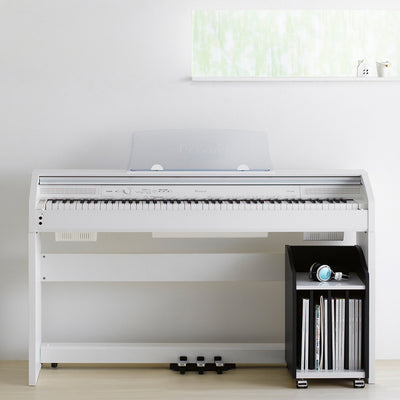 ピアノ周りのものを収納するためのワゴン