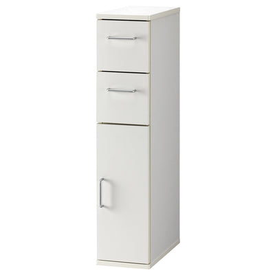 上部に引出し収納が、下部に片開き収納が組み合わさった、汎用性の高い一台です。