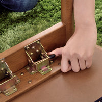 【ワンタッチで簡単収納】折りたたみ式ロック付きで、脚の固定や解除が片手でスムーズに行えるため、女性でも安心です。