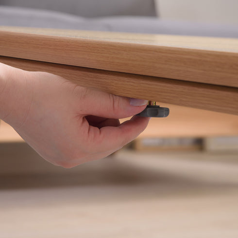 ヒーターが横から見えにくく普段使い用としても最適なデザインな上、天板を固定するネジ付きなので、オフシーズンでもテーブルとしてご使用いただけます。