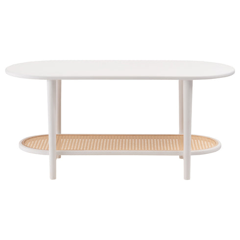 【抜け感のあるラタン調デザイン】
軽やかで風通しの良いラタン調の棚板が、お部屋に開放感を与え、シンプルながらも温かみのある雰囲気を演出します。