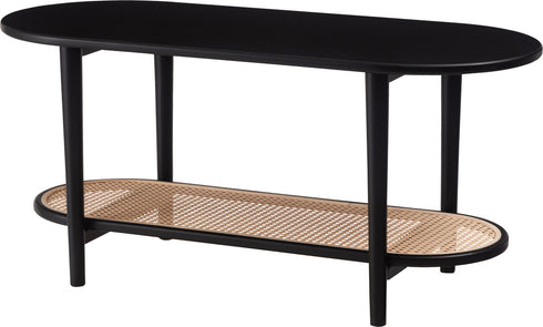 【異素材MIXで個性をプラス】
マットなブラックと軽やかなラタン調が生み出すコントラストが、シンプルながらも存在感を放ち、お部屋のアクセントになります。