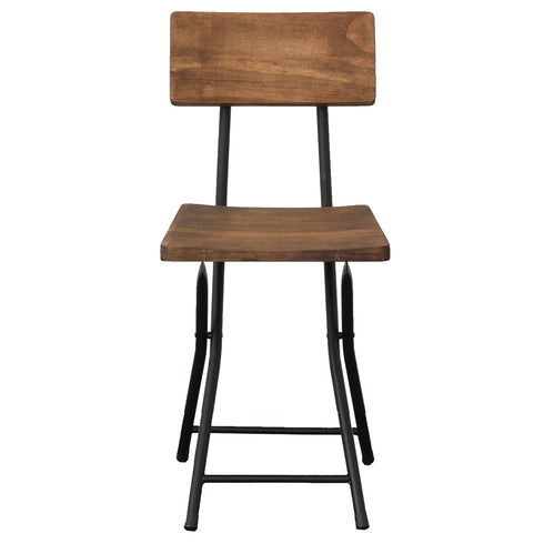 【風格漂うヴィンテージ感】
正面から見ても伝わる、オイル塗装された天然木とアイアンの重厚感が、お部屋を格上げします。