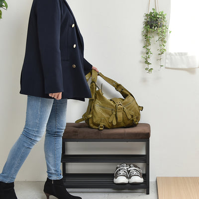 ベロア ベンチシューズラック(W610×D305×H425)