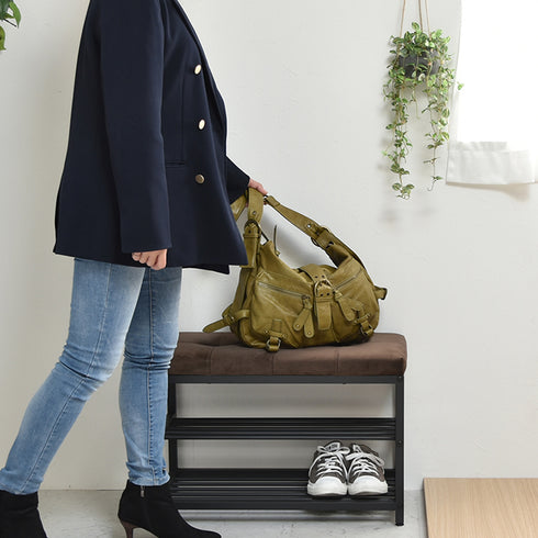 ベロア ベンチシューズラック(W610×D305×H425)