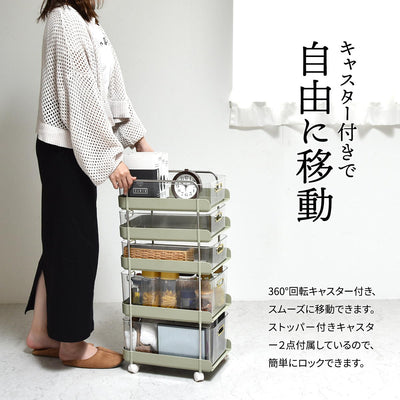 フェミニ 5段ワゴン(W270×D365×H700)