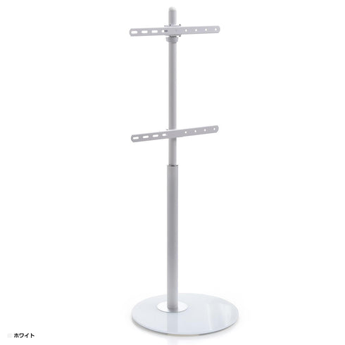 快適な視聴環境を実現する、円形ベースタイプのテレビスタンド。