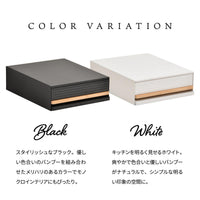 【選べる2色展開】キッチンの雰囲気に合わせて、ブラックとホワイトからお選びいただけます。