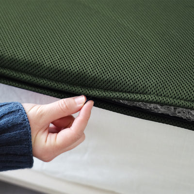 カバーはファスナーで簡単に着脱が可能です。