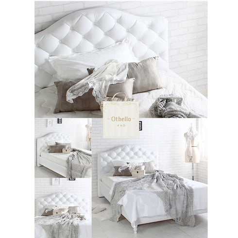 【優雅な眠りへ誘うオセロ】
ボタン止めのキルティングが美しいオセロシリーズのレザーベッドが、清潔感と高級感を演出し、あなたの寝室を憧れの上質空間へと変貌させます。