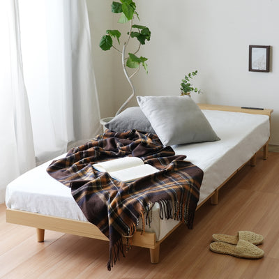 モアス 北欧風ローベッド スモールセミシングルサイズ(W800×D2080×H370)