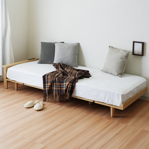 モアス 北欧風ローベッド スモールセミシングルサイズ(W800×D2080×H370)