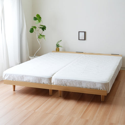 モアス 北欧風ローベッド スモールセミシングルサイズ(W800×D2080×H370)