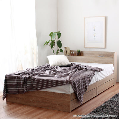 シュクレ 引出し収納付きベッドフレーム シングルサイズ(W970×D2110×H700)