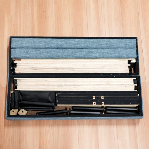 少ないパーツで高強度を得られるクロスフレーム構造にすることで、コストパフォーマンスが高く、また組立のしやすくなる点も嬉しいポイントです。