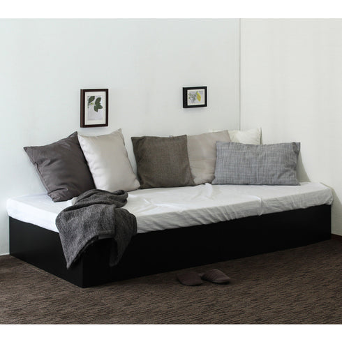 コフレ 収納付きベッドフレーム リバーシブルマットセット(W970×D1970×H265)