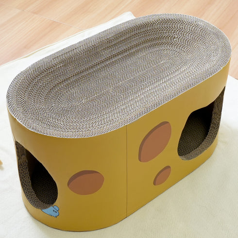 【ゆったりくつろげる広々スペース】楕円形のベッド部分は、どんな体勢の猫ちゃんにもフィットします。