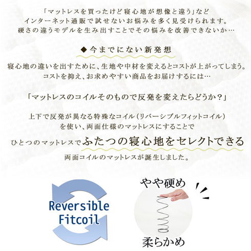 セレクト ポケットコイルマットレス スモールセミシングル(W800×D1950×H200)