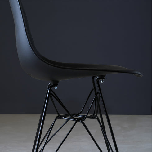 デザインシェルチェア ブラック脚タイプ(W460×D540×H810)