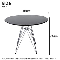 【サイズ図:使いやすいサイズ感】直径100cm、高さ72.5cmで、様々なシーンで活躍するバランスの取れたサイズです。