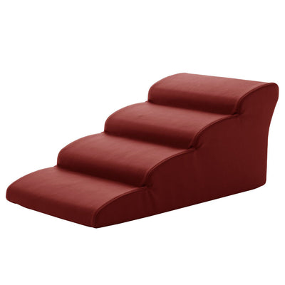 【温もりのあるレッドカラー】鮮やかな赤色が印象的なドッグステップは、お部屋のアクセントとしても機能し、愛犬との生活に彩りを添えます。