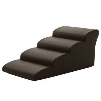 【シックなブラウンカラー】落ち着いたブラウンのステップは、木目調の床材との相性も抜群で、ナチュラルな空間づくりに最適です。