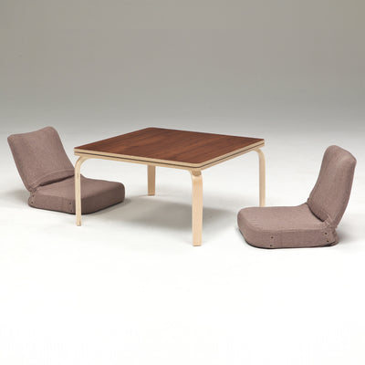 【木目で魅せる机時間】ウォルナット風天板は布団なしでも絵になるデザインで、夏場の書斎やリビングでも美しく映えます。