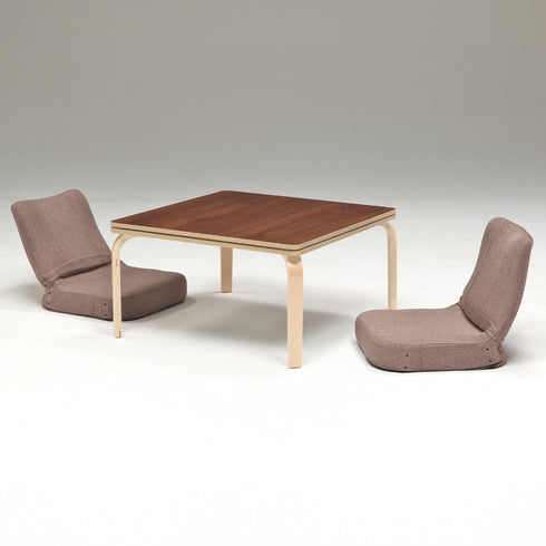 【木目で魅せる机時間】ウォルナット風天板は布団なしでも絵になるデザインで、夏場の書斎やリビングでも美しく映えます。